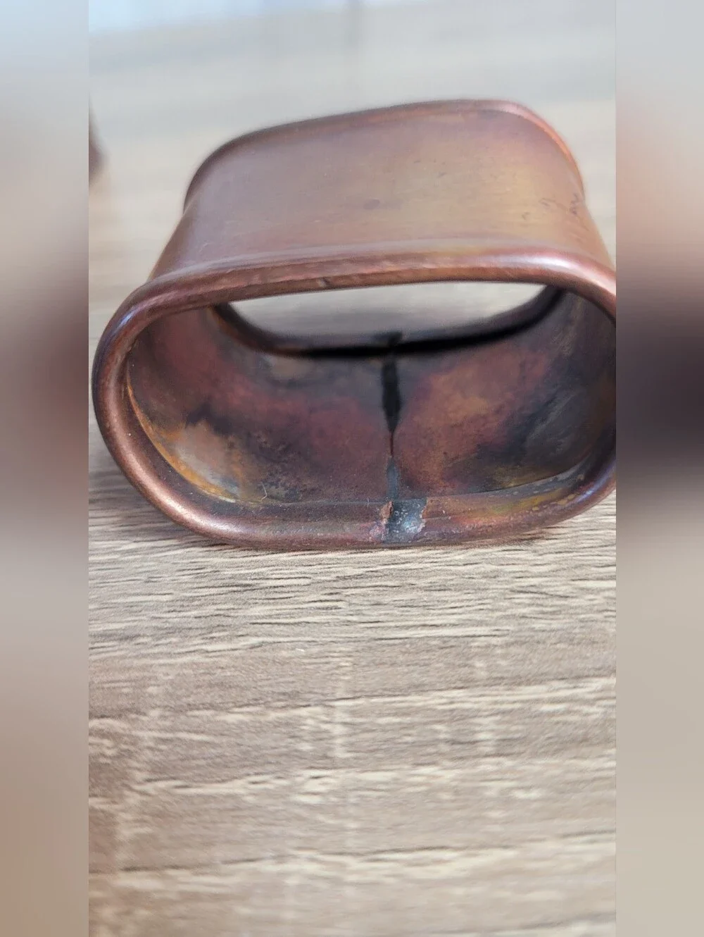 Copper Napkin Rings Set of 6 - Warm Gold Home Rustic Accent